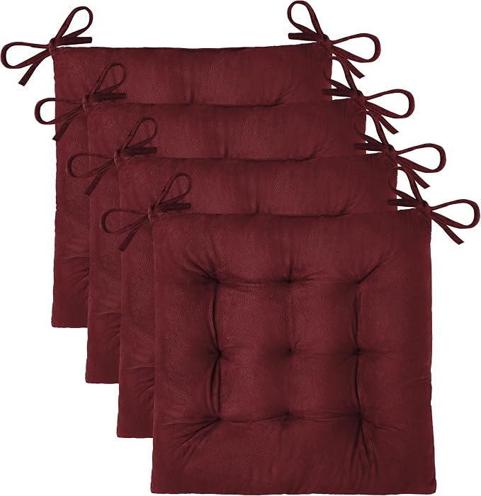 OVOV 4 Pack Chair Cushions for Dining Chairs Soft Seat Cushions for Kitchen by OVOV