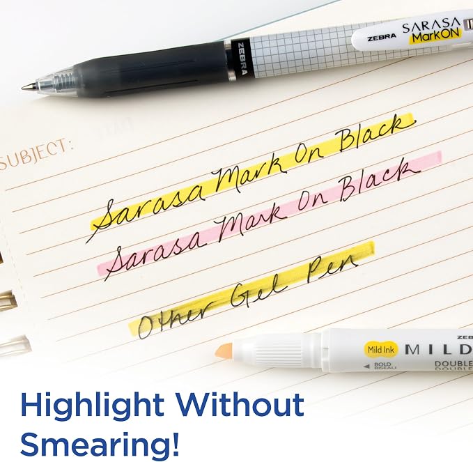 Zebra Pen Creative Notetaking Set 12-Pack, Includes 6 Highlighters, 5 CLiCKART - Image 7