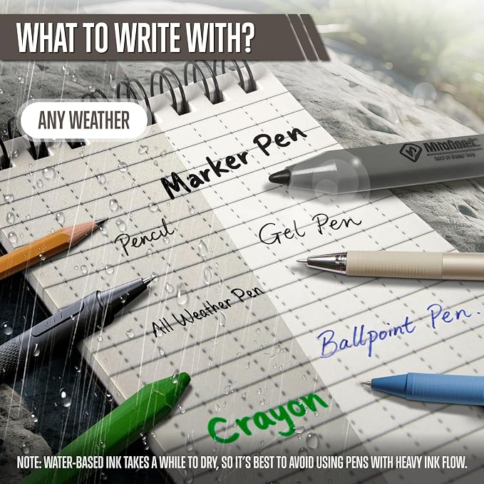 GLORYFIRE Waterproof Notebook Tactical All-Weather Spiral Memo Paper Notepad - Image 4