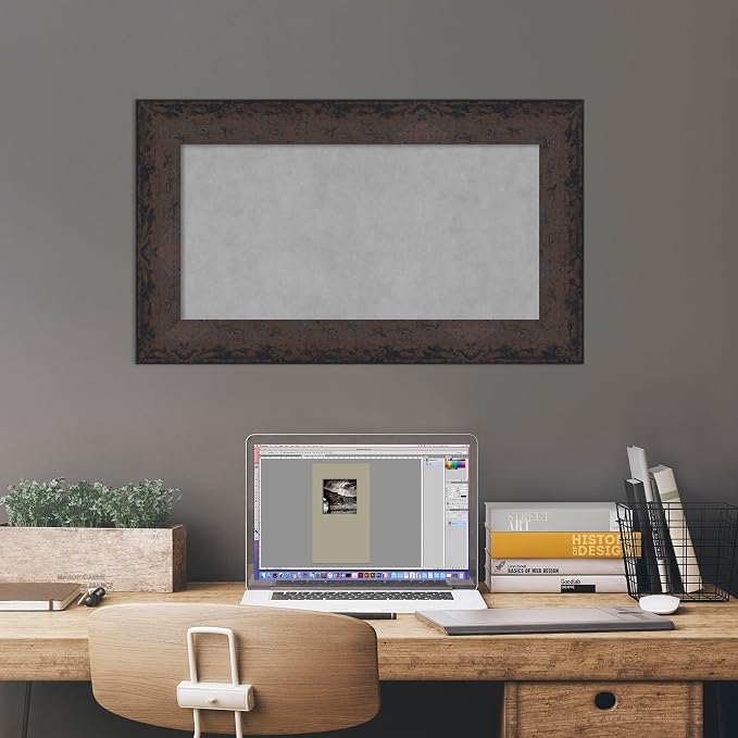 Amanti Art Black Framed Magnetic Board 17x29 Small Vision Board - Image 5