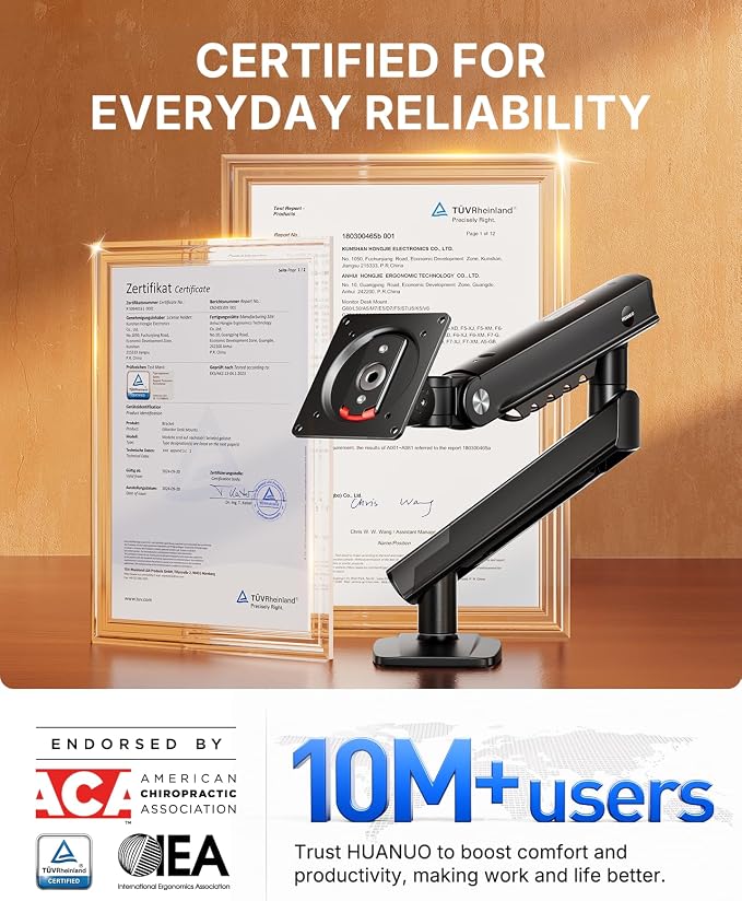 HUANUO FlowLift™ Pro Monitor Arm - Image 9
