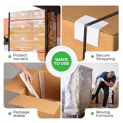 IDL Packaging 2” x 2” x 36” Cardboard Edge Protector (Pack of 200) - Corner Protectors for Shipping, Storage, & Moving – Reinforced Corner Guard Protection for Pallets, Wall Corners, & Furniture-DeskLoop Office
