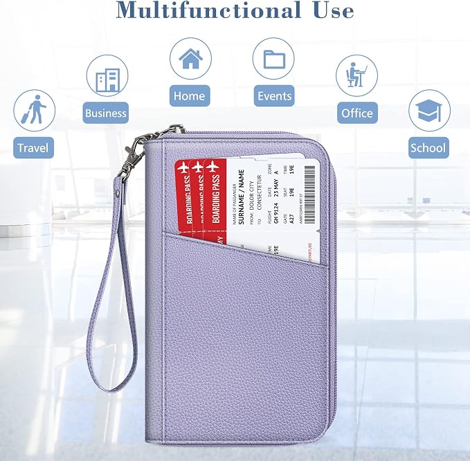 Fintie Family Passport Holder Wallet, RFID Blocking Travel Document Organizer - Image 7