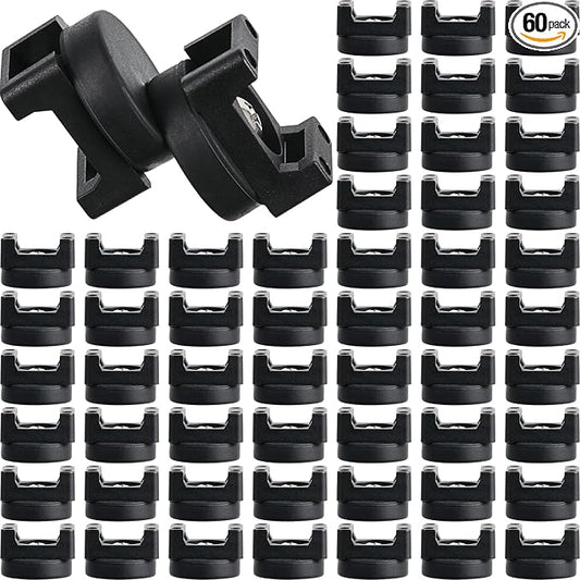 Yookeer 60 Pcs Magnetic Zip Tie Mount Base Black Magnetic Cable Clips Wire by Yookeer
