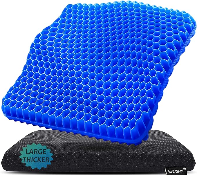 Gel Seat Cushion for Long Sitting Pressure Relief by Helishy