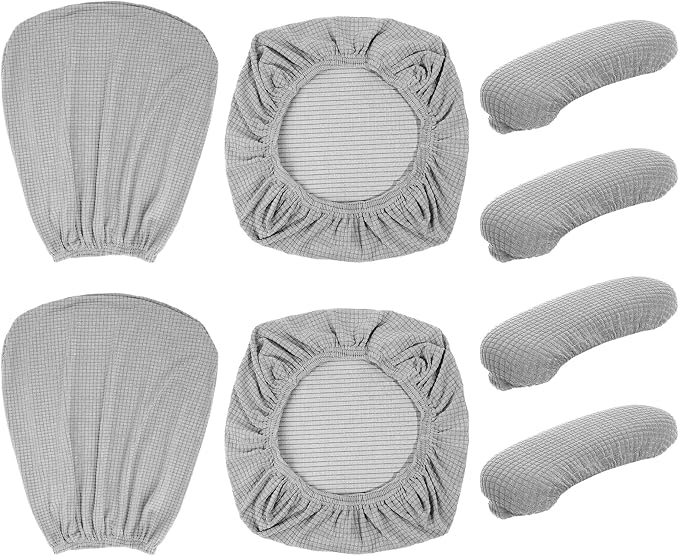 Tallew 8 Pcs Office Chair Covers Set Computer Universal Protective Stretchable - Image 7