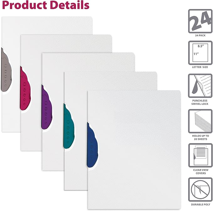 Better Office Products Presentation Folder Report Covers, No Punch Report Covers - Image 3