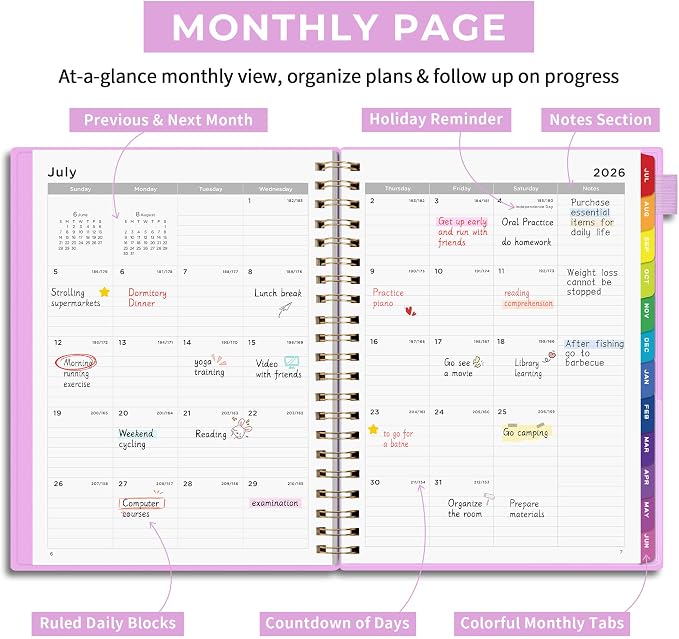 EMSHOI 2026-2027 Appointment Book, 15-Minute Hourly Academic Planner, Large Size - Image 4