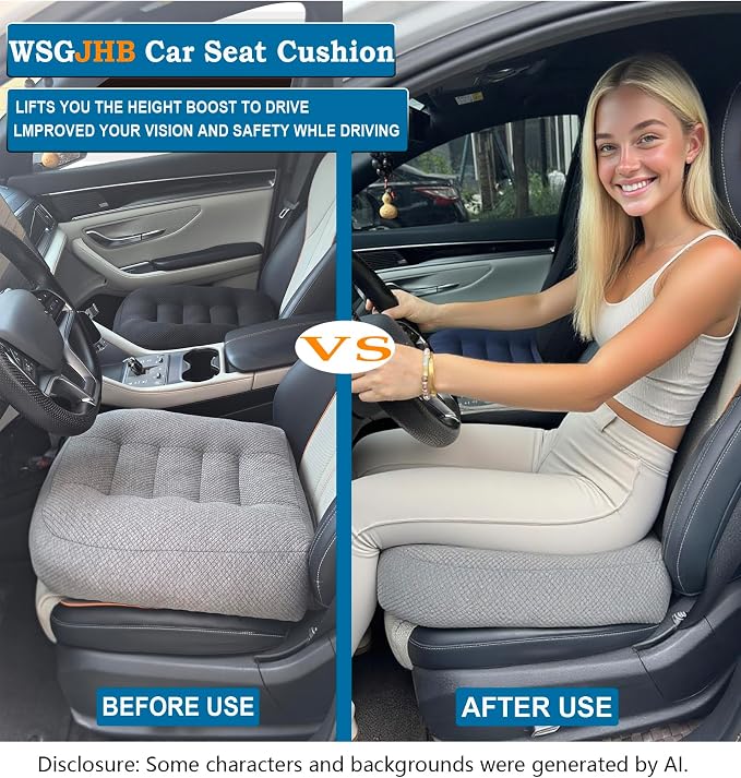 WSGJHB Large Seat Cushion, Extra Thick Booster Seat Cushions Long Sitting | - Image 5