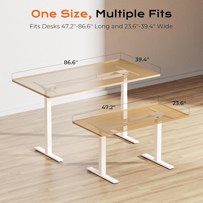 Huuger Dual Motor Electric Standing Desk Frame, Sit Stand up Desk Leg - Image 5