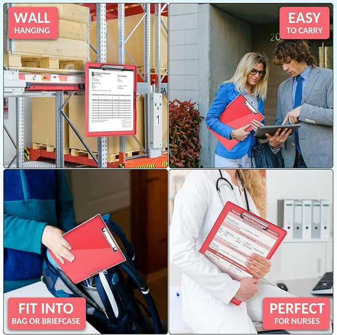 Sooez Clipboard with Storage, Heavy Duty Cleaview Clip Boards 8.5x11 with Dual - Image 7