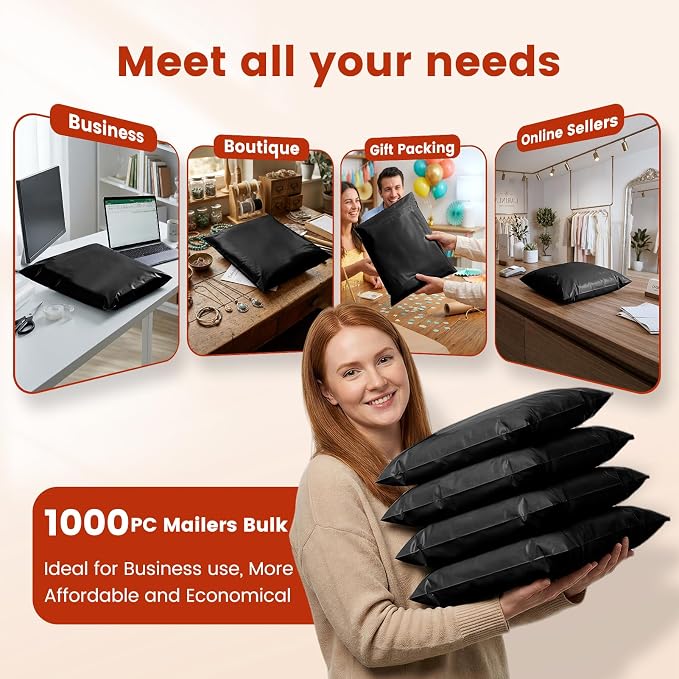 Metronic Poly Mailers 14x19 1000 Pack, Heavy Duty Shipping Bags Bulk Self Seal - Image 7