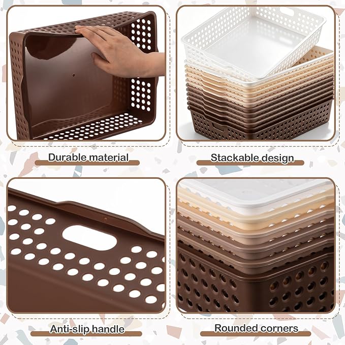 Geetery 12 Pack Classroom Storage Baskets - Image 3