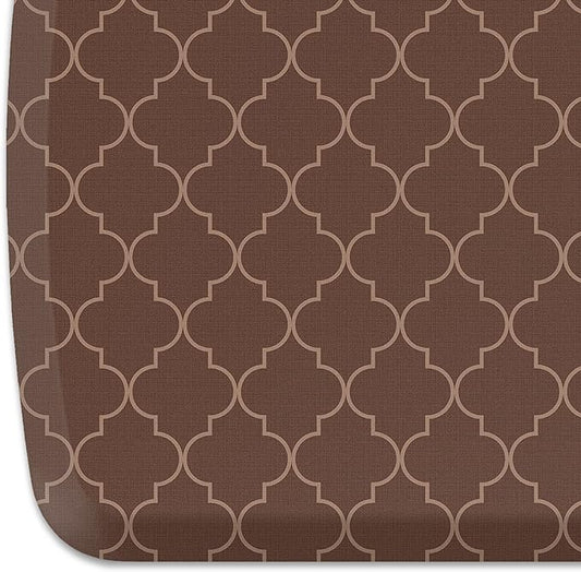 GelPro Trellis Walnut Elite Premier Anti-Fatigue Kitchen Comfort Floor Mat, 20x72 Stain Resistant Surface with Therapeutic Gel and Energy-return Foam for Health and Wellness, 20" x 72"-DeskLoop Office