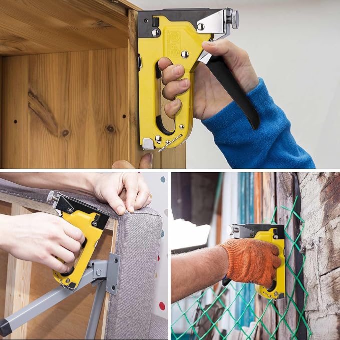 HAUTMEC Upholstery Staple Gun for Wood, 3-in-1 Heavy Duty Fabric Stapler - Image 7