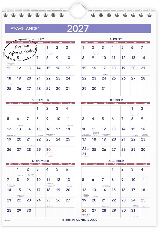 AT-A-GLANCE Wall Calendar 2026-2027 Planner, Academic 12-Month July-June - Image 7
