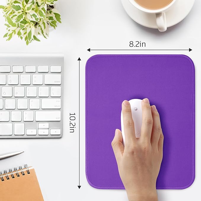 Purple Mouse Pad, Nice and Cute Mouse Pad, Splash-Proof Textured 10.2 x 8.2Inch - Image 3
