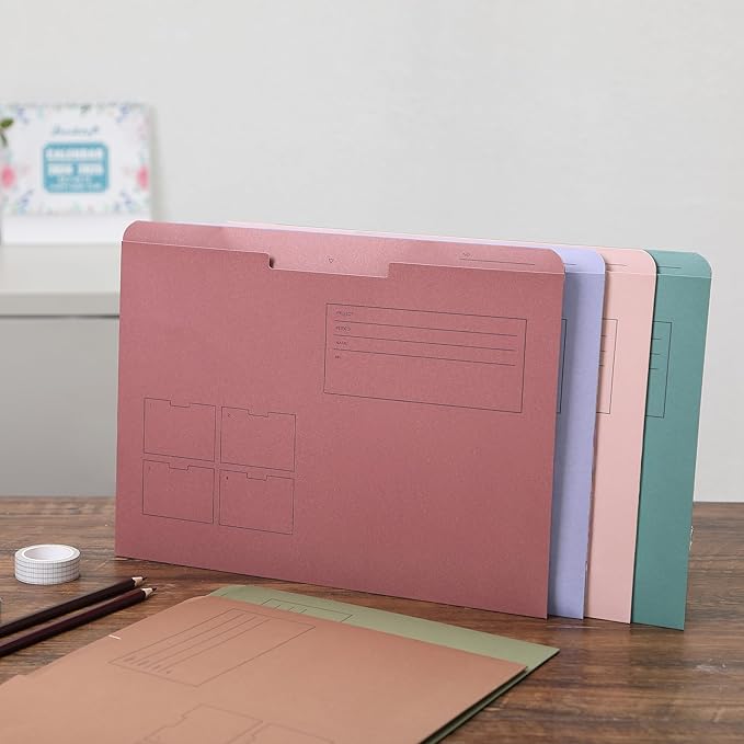 Mr. Pen- Paper Pocket File Folder, 6 Pack, Letter Size | File Jacket Flat Folder - Image 6