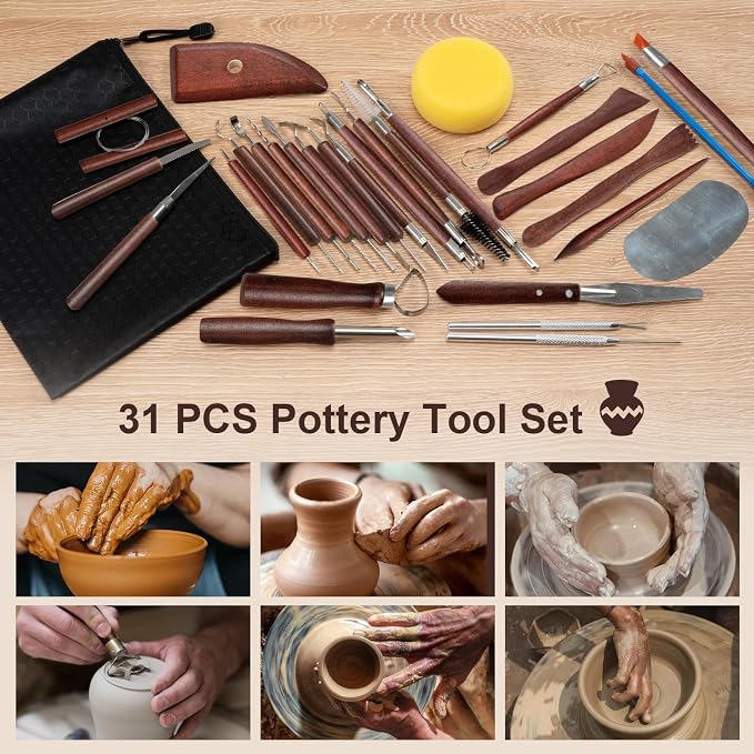 Amrules Clay Tools Kit, Practical Polymer Clay Sculpting Tools Kit, Air Dry - Image 7
