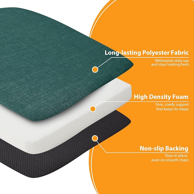 Ruqmuis Chair Cushions for Dining Chairs, D-Shaped Chair Pads - Image 5