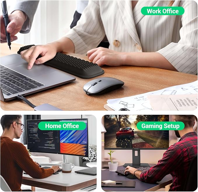Mekass TKL Keyboard Wrist Rest, Super Soft Memory Foam Ergonomic Computer Wrist - Image 7