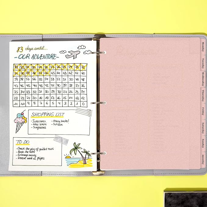 3 Ring Pink Binder Dividers - Image 8