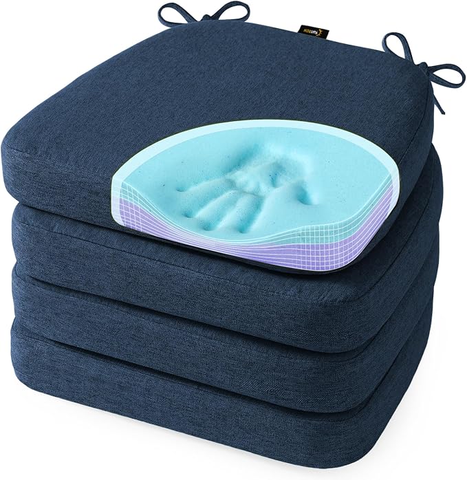 SUNROX Cooling Gel Memory Foam Chair Cushions, 2.6" Thick U-Shaped Dual-Layer by SUNROX