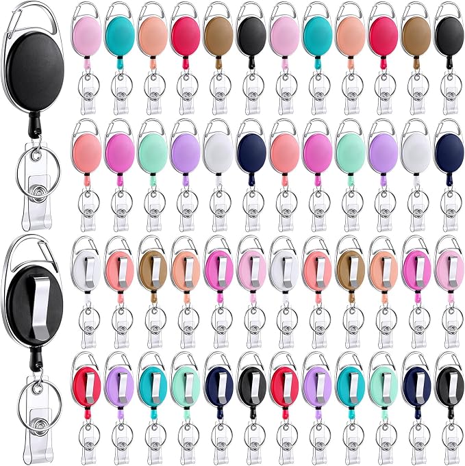 Laumoi Retractable ID Badge Holder Badge Reel by Unknown