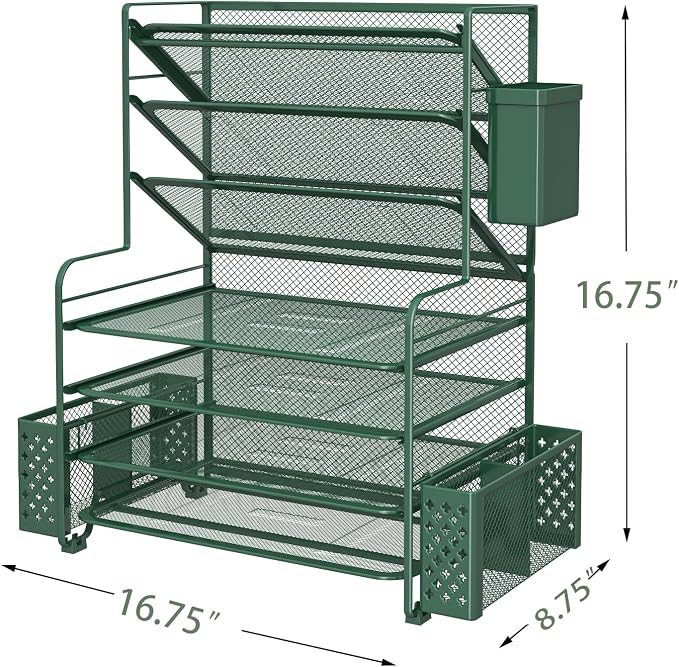 Simple Trending 7 Tier Desk File Organizer, Letter Tray Paper Organizer - Image 3
