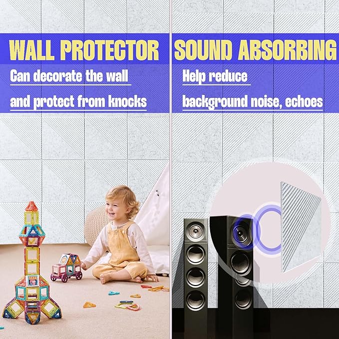 Large Cork Board for Walls 48"x 36", 12 Pack Felt Wall Tiles with Safe Removable Adhesive Tabs, Cork Board for Office,Pinboard Bulletin Board - Light Gray-DeskLoop Office