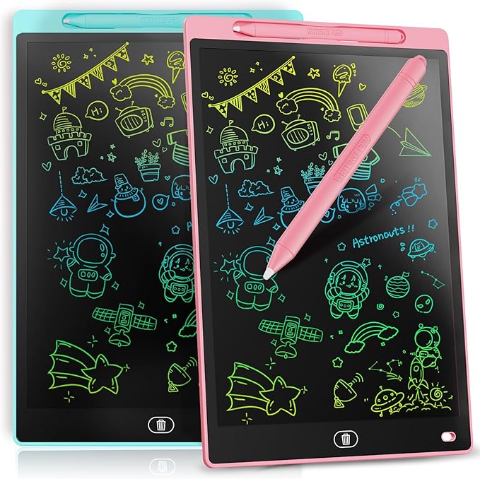 Genialba LCD Writing Tablet 8.5-Inch Colorful Doodle Board, Toddler Learning by Genialba