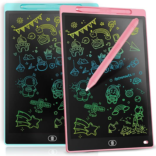 Genialba LCD Writing Tablet 12-Inch Colorful Doodle Board, Toddler Learning by Genialba