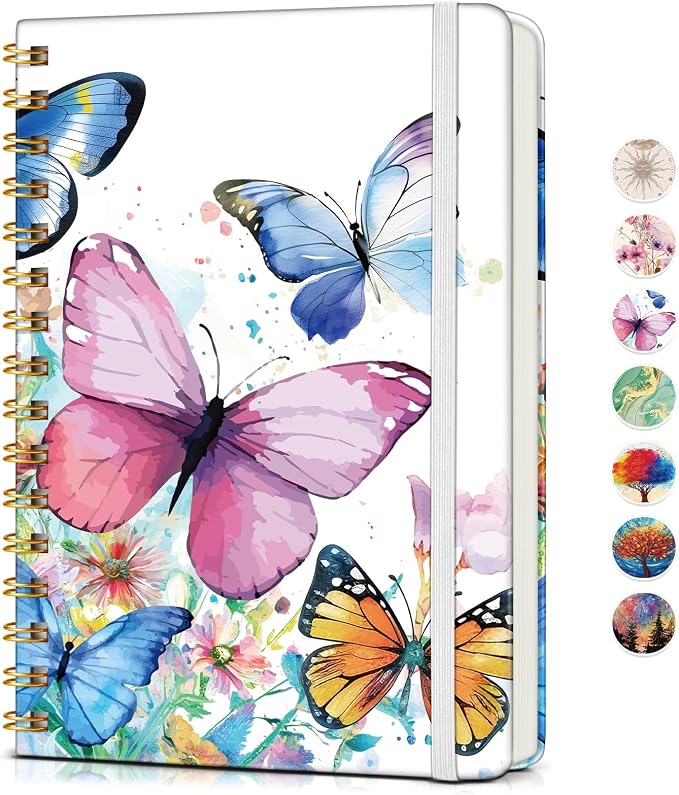 Lined Spiral Journal Notebook for Women, A5 Cute Hardcover Spiral Journals for by Unknown