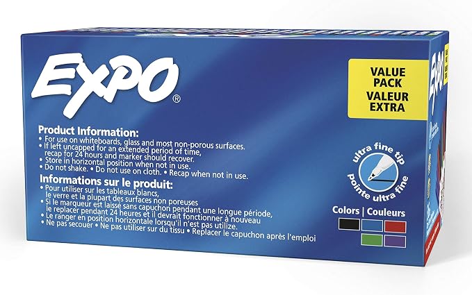 EXPO Dry Erase Markers, Low Odor Ink, Ultra Fine Tip, - Image 8