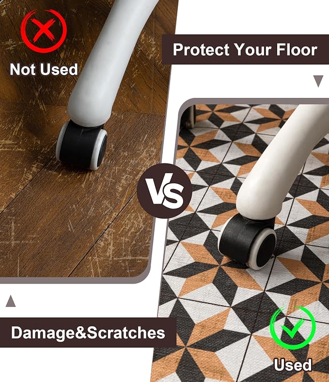 chakme Office Chair Mat for Hardwood Floor, Machine Wash - Image 4