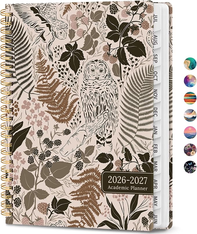 Academic Planner 2026-2027, Weekly and Monthly Calendar Book, July 2026 – June by JEJEGO