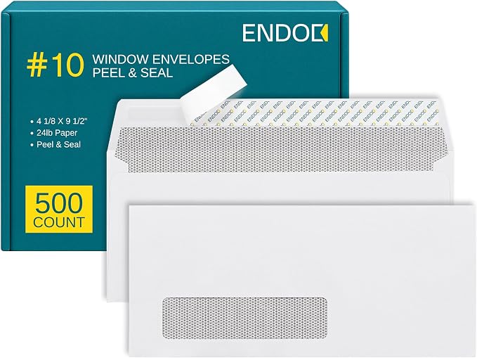 #10 Window Envelopes Self Seal by EnDoc