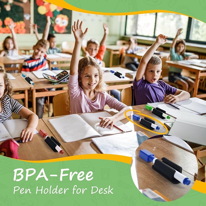 10 PCS Pen Holder for Desk, Adhesive Pen Holder for Classroom Clipboard - Image 2