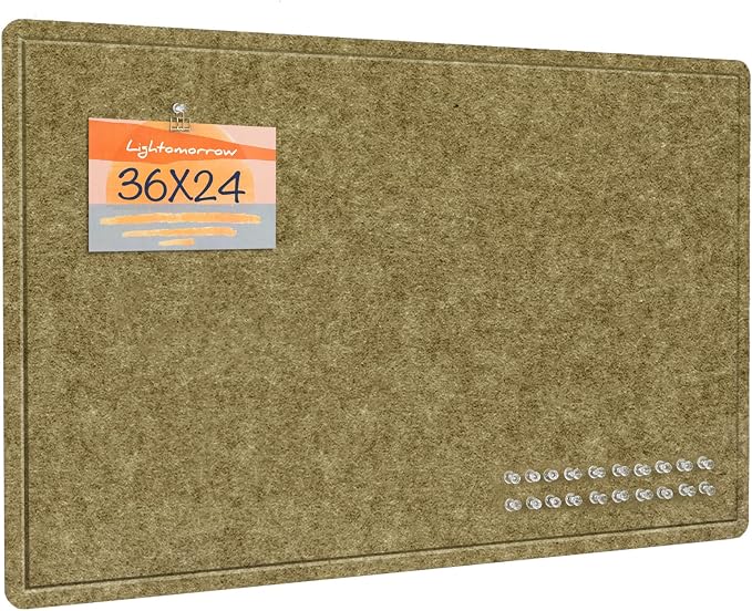 Bulletin Board, 36 x 24 inches Felt Board by Lightomorrow