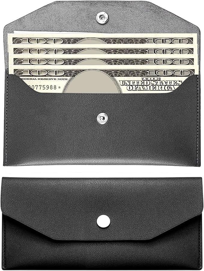 Pu Leather Cash Envelope Wallet by Unknown