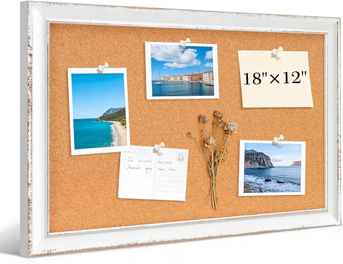 DOLLAR BOSS Distressed White Cork Board by DOLLARBOSS