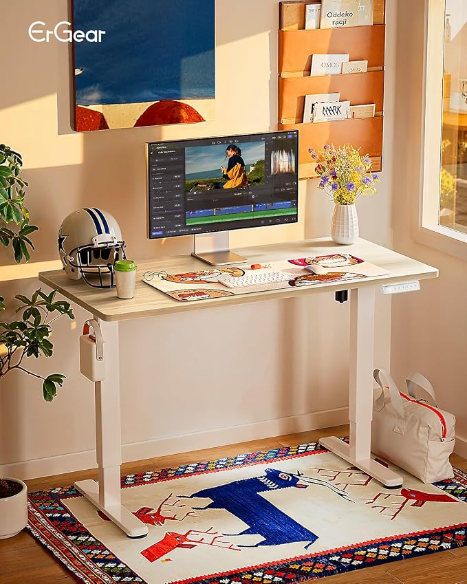 Ergear Height Adjustable Electric Standing Desk, 48x24 Inches Sit Stand up - Image 2