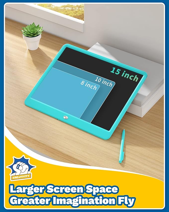 TEKFUN 15" LCD Writing Tablet for Kids, Large Drawing Pad for Boys & Girls - Image 3