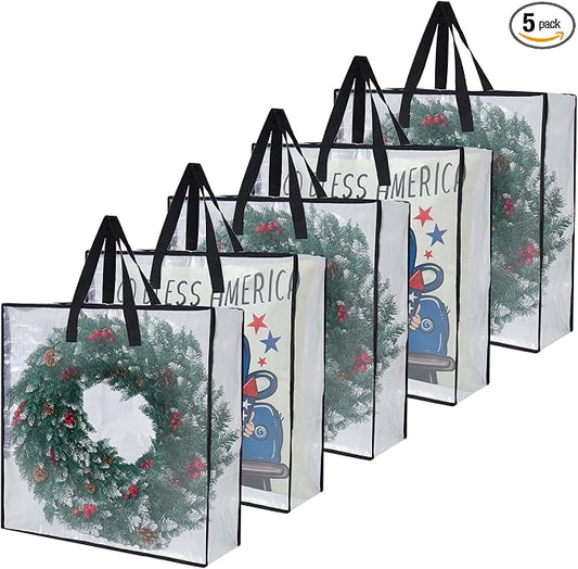 PWRSC 5-Pack Clear Heavy Duty Moving Bags and Storage Bags, 25 Gallon Large by Unknown