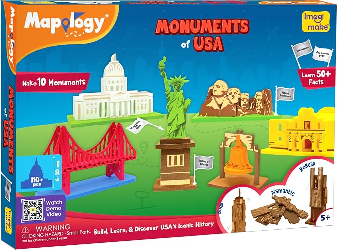 Imagimake Mapology Monuments of USA | 3D Puzzles - Image 5