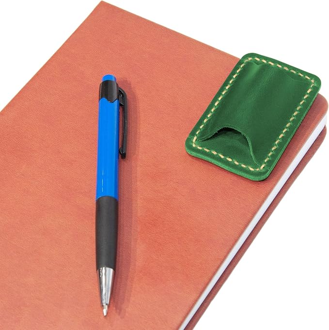 Handmade Leather Pen Holder Clip Notebook Pen Loop Stylish, Leather Pen - Image 3
