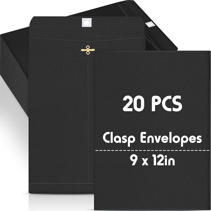 Geyee 20 Pcs 9 x 12 Inch Clasp Envelopes Letter Size Mailing Envelopes by Geyee