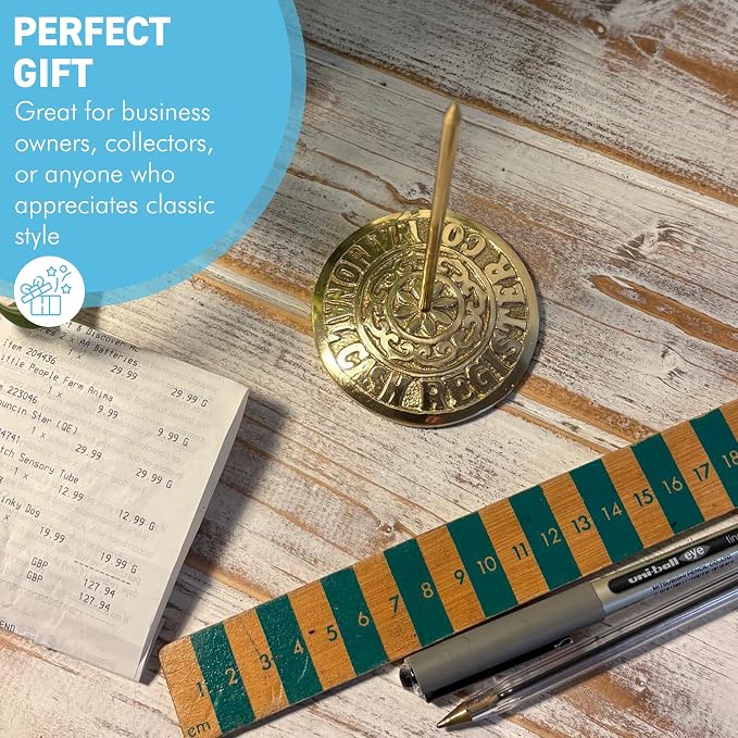 Solid Brass Vintage Receipt Spike – Heavy Duty Bill Fork Holder, Classic Paper - Image 6