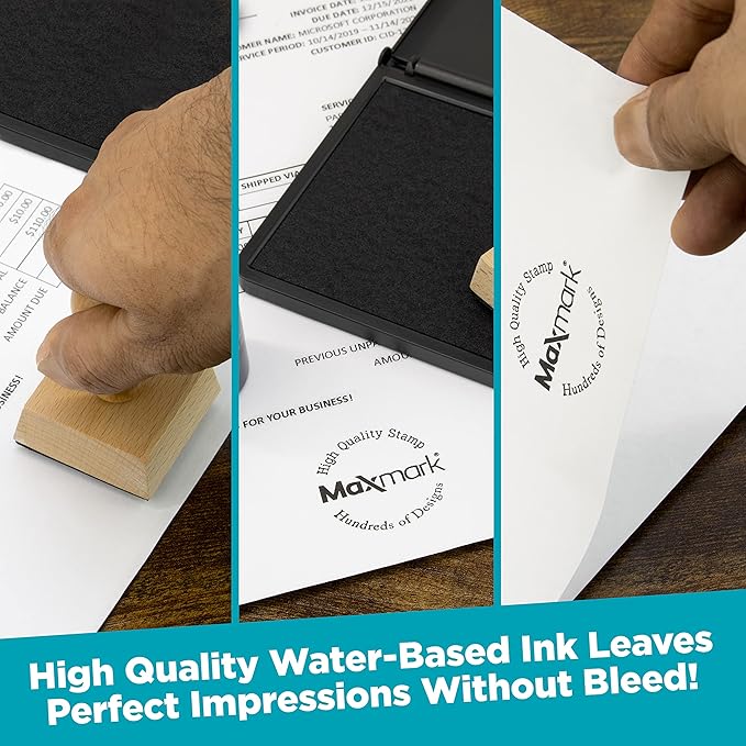MaxMark Premium Refill Ink for self Inking Stamps and Stamp Pads, Brown Color - 1 oz.