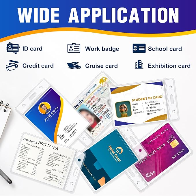 50Pack Vertical ID Badge Holder - Image 4